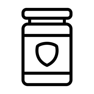 Kişisel ve ticari kullanım için Protein Vektörü Kalın Çizgi Simgesi