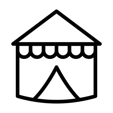 Kişisel ve ticari kullanım için Sirk Çadırı Vektörü Kalın Çizgi Simgesi