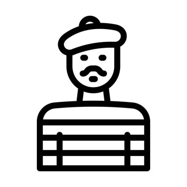 Kişisel ve ticari kullanım için Fransız Vektör Kalın Çizgi Simgesi