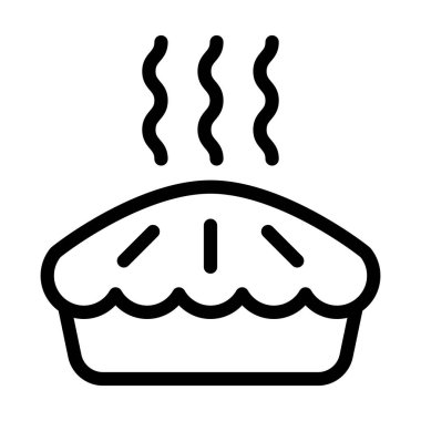 Kişisel ve ticari kullanım için Pie Vector Kalın Çizgi Simgesi