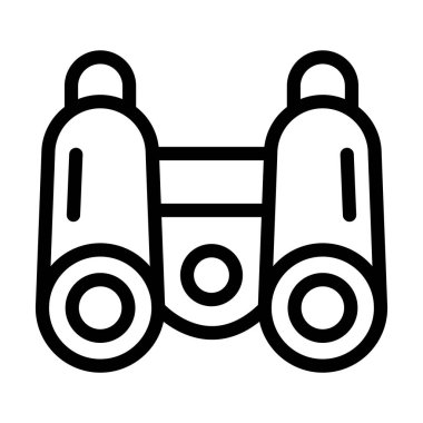 Kişisel ve Ticari Kullanım İçin Dürbün Kalın Çizgi Simgesi