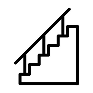 Kişisel ve ticari kullanım için Merdiven Kalın Çizgi Simgesi