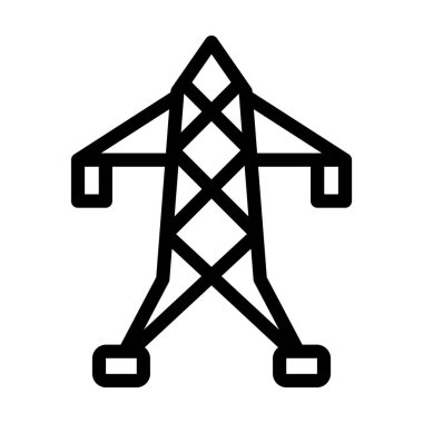 Kişisel ve ticari kullanım için Kule Vektör Kalın Çizgisi Simgesi