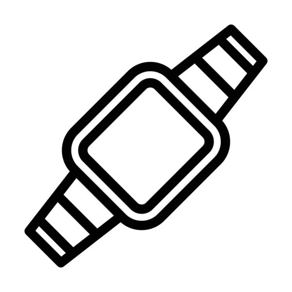 Smartwatch Vektor Tlustá Čára Ikona Pro Osobní Komerční Použití — Stockový vektor