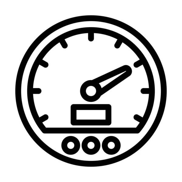 Speedometer Vector Thick Line Icon Personal Commercial Use — Stock Vector