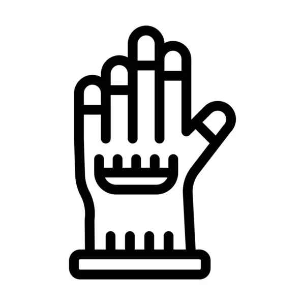 Wired Glove Vector Thick Line Icon Personal Commercial Use — 스톡 벡터