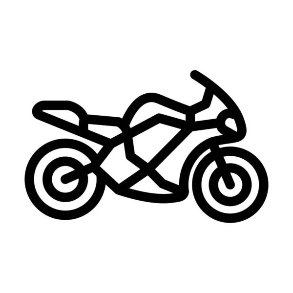 Motorcycle Vector Thick Line Icon Personal Commercial Use — Stock Vector