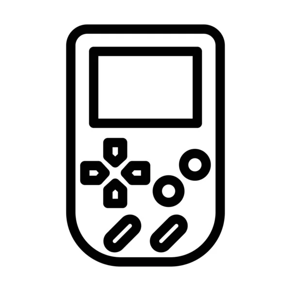 Gameboy Vector Thick Line Icon Personal Commercial Use — 스톡 벡터