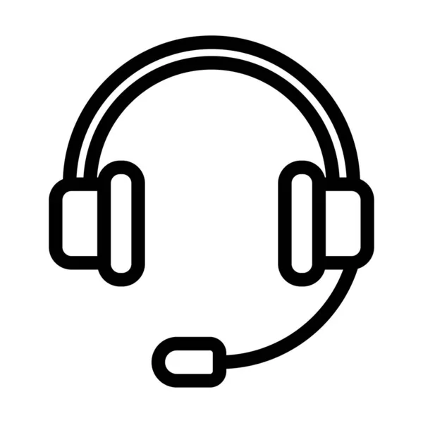 Ακουστικά Διάνυσμα Παχιά Γραμμή Εικονίδιο Για Προσωπική Και Εμπορική Χρήση — Διανυσματικό Αρχείο