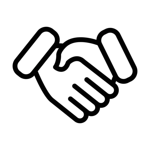 Handshake Vector Thick Line Icon Für Den Persönlichen Und Kommerziellen — Stockvektor