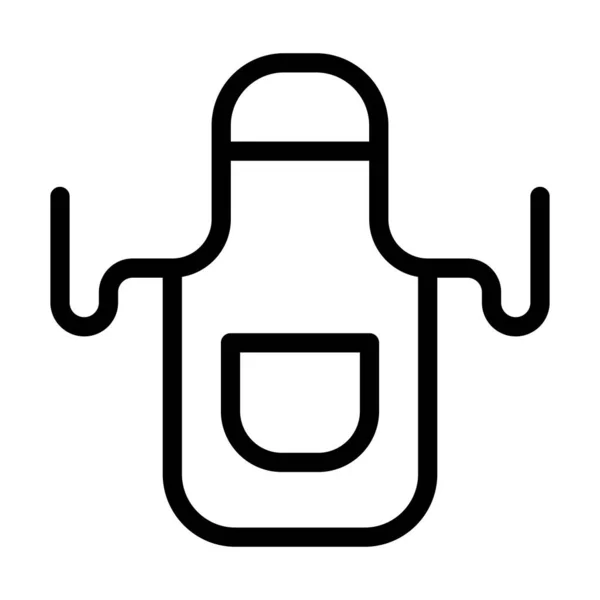 Delantal Vector Thick Line Icono Para Uso Personal Comercial — Archivo Imágenes Vectoriales