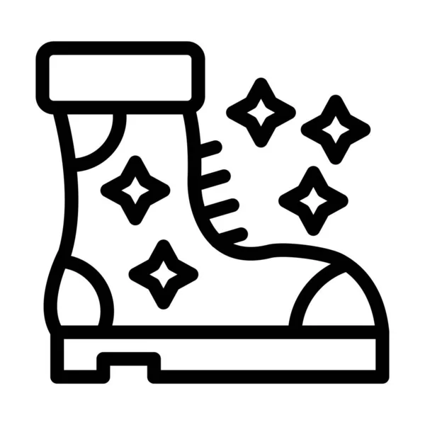 Schoenen Vector Dikke Lijn Pictogram Voor Persoonlijk Commercieel Gebruik — Stockvector