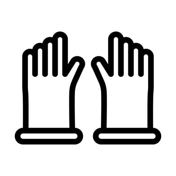 Символ Толстой Линии Перчаток Личного Коммерческого Использования — стоковый вектор