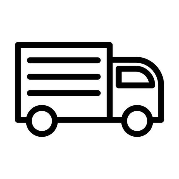 Vrachtwagen Vector Dikke Lijn Pictogram Voor Persoonlijk Commercieel Gebruik — Stockvector