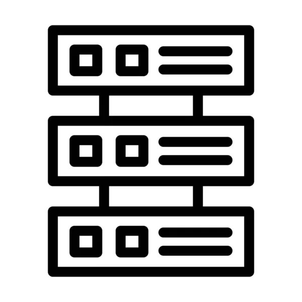 Storage Vector Thick Line Icon Für Den Persönlichen Und Kommerziellen — Stockvektor