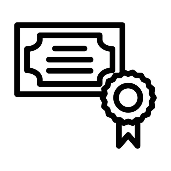 Icône Ligne Épaisse Vecteur Certification Pour Usage Personnel Commercial — Image vectorielle