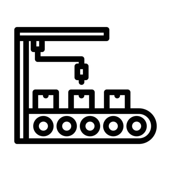 Massenproduktion Vector Thick Line Icon Für Den Persönlichen Und Kommerziellen — Stockvektor