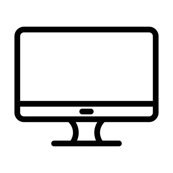 개인용 상업용 컴퓨터 Vector Thick Line Icon Personal Commercial Use — 스톡 벡터