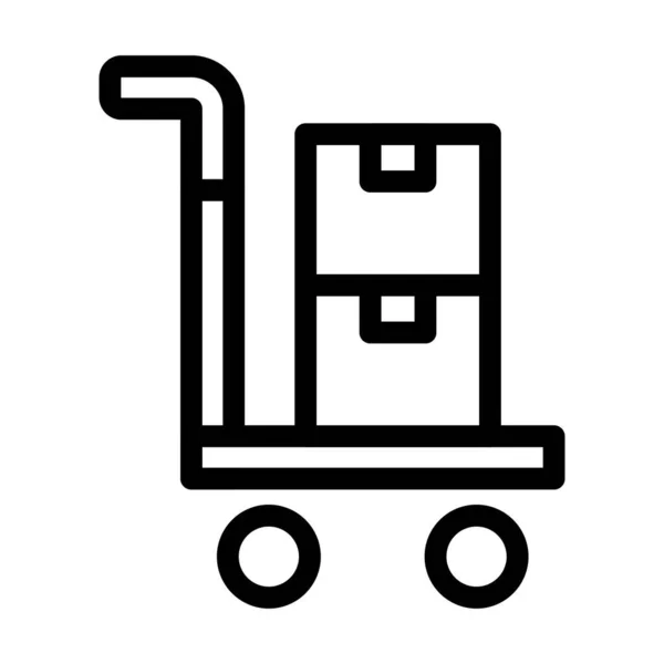 Trolley个人和商业用途的载重线图标 — 图库矢量图片