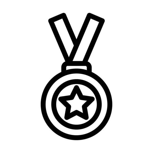 Medalla Vector Thick Line Icono Para Uso Personal Comercial — Vector de stock