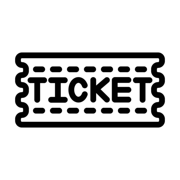 Ticket Vector Thick Line Icon Personal Commercial Use — Stock Vector