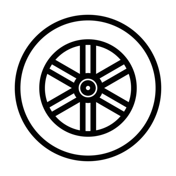个人和商业用途的轮式矢量重线图标 — 图库矢量图片