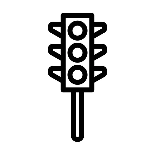 Icono Línea Gruesa Vectores Semáforos Para Uso Personal Comercial — Archivo Imágenes Vectoriales