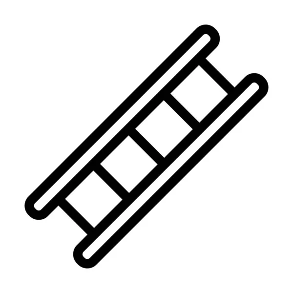 Kişisel Ticari Kullanım Için Merdiven Vektörü Kalın Çizgi Simgesi — Stok Vektör