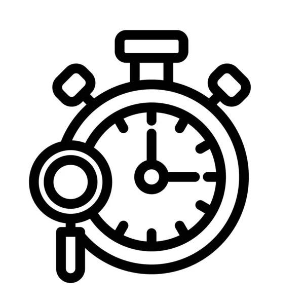 Icono Línea Gruesa Vectores Seguimiento Tiempo Para Uso Personal Comercial — Vector de stock