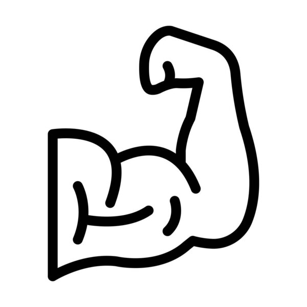 Мышечный вектор Толстая линия икона для личного и коммерческого использования