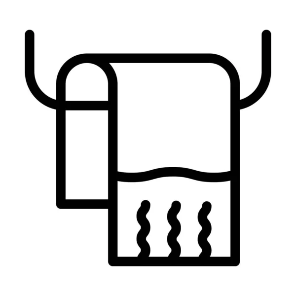 Handtuch Vector Thick Line Icon Für Den Persönlichen Und Kommerziellen — Stockvektor