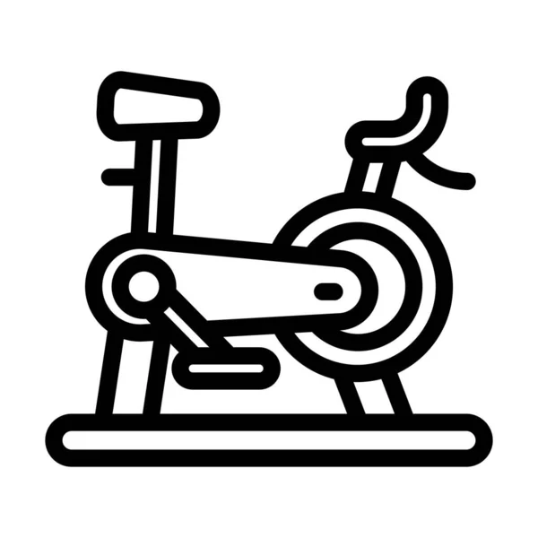 Stationary Bike Vector Thick Line Icon Personal Commercial Use — 스톡 벡터