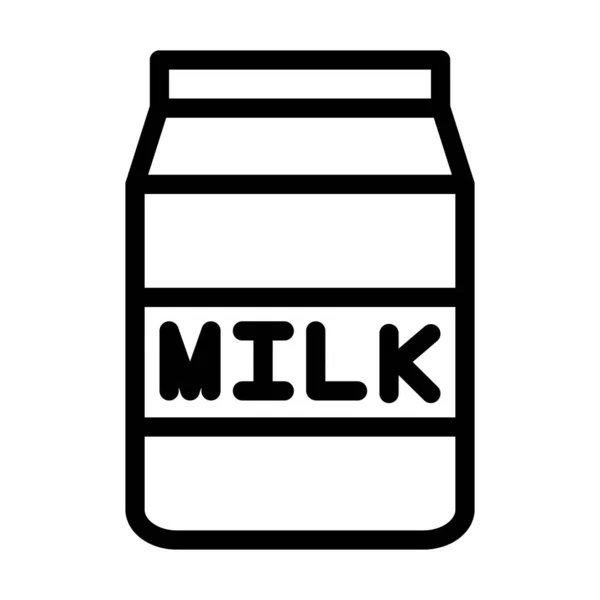 Milk Vector Thick Line Icon Für Den Persönlichen Und Kommerziellen — Stockvektor