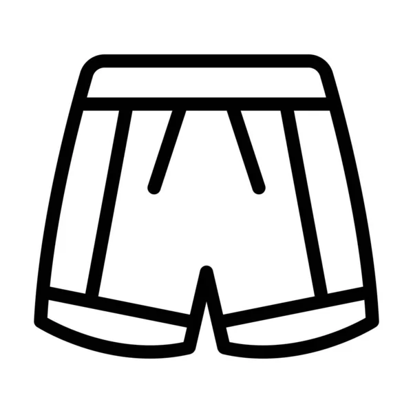 Shorts Vector Thick Line Icon Personal Commercial Use — Stock Vector