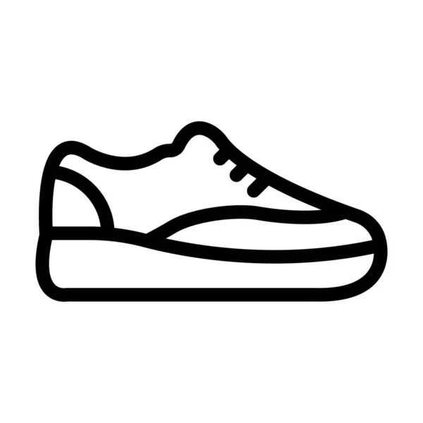 Vector Zapatos Gimnasio Línea Gruesa Icono Para Uso Personal Comercial — Vector de stock