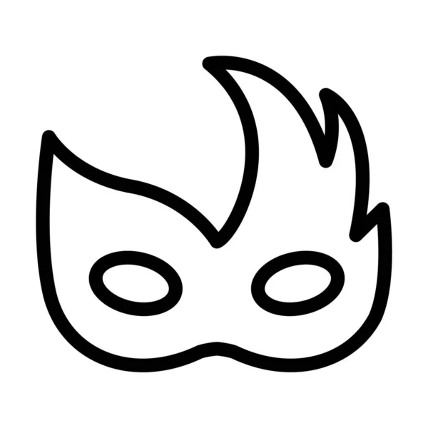 Carnival Mask Vector Thick Line Icon Für Den Persönlichen Und — Stockvektor