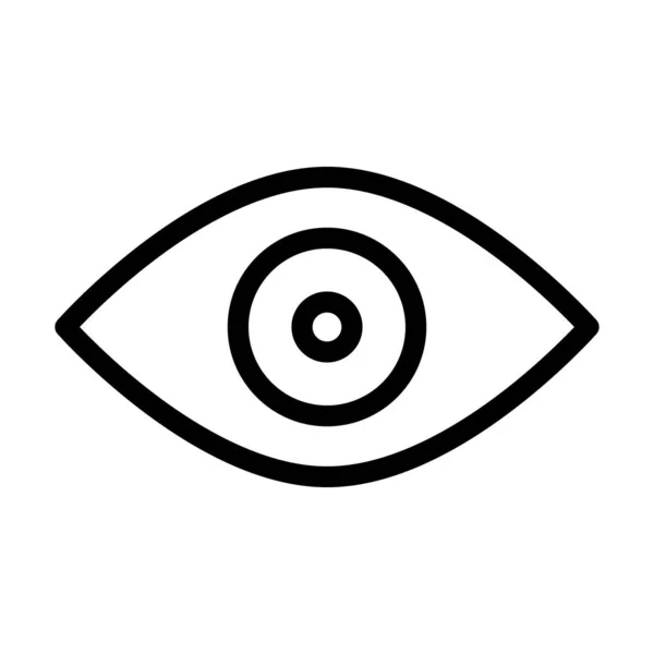 Eye Vector Thick Line Icon Personal Commercial Use — Stockový vektor