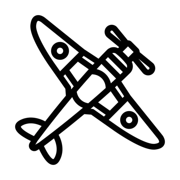 個人的および商業的使用のための航空機ベクトル太線アイコン — ストックベクタ