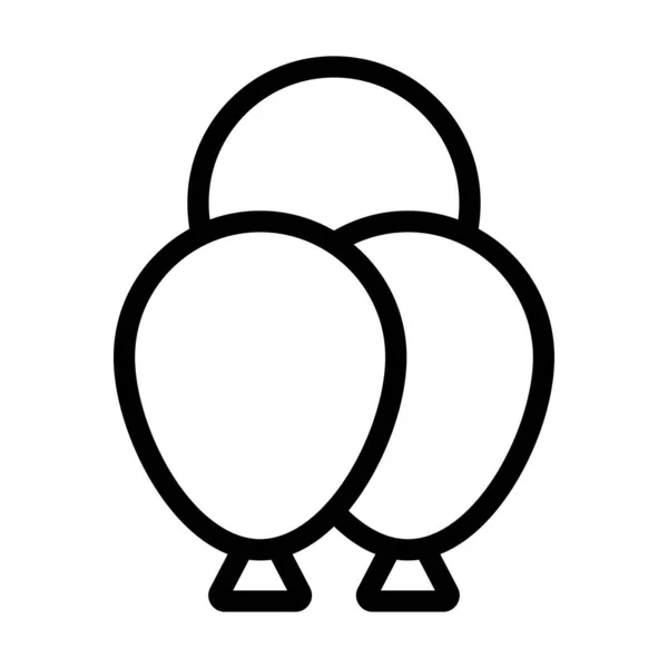 Ballons Vector Thick Line Icon Für Den Persönlichen Und Kommerziellen — Stockvektor