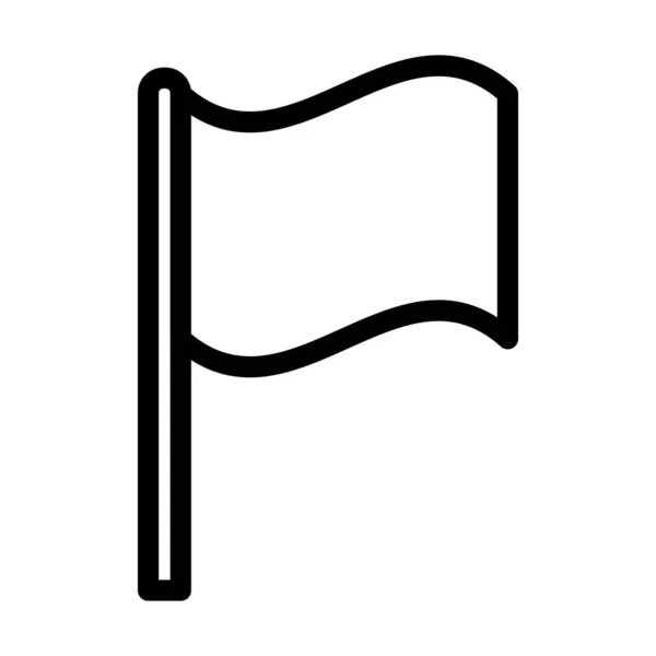 Flagga Vektor Tjock Linje Ikonen För Personligt Och Kommersiellt Bruk — Stock vektor