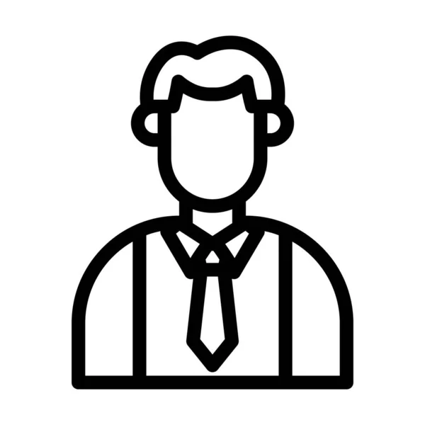 Manager Vector Thick Line Icon Für Den Persönlichen Und Kommerziellen — Stockvektor