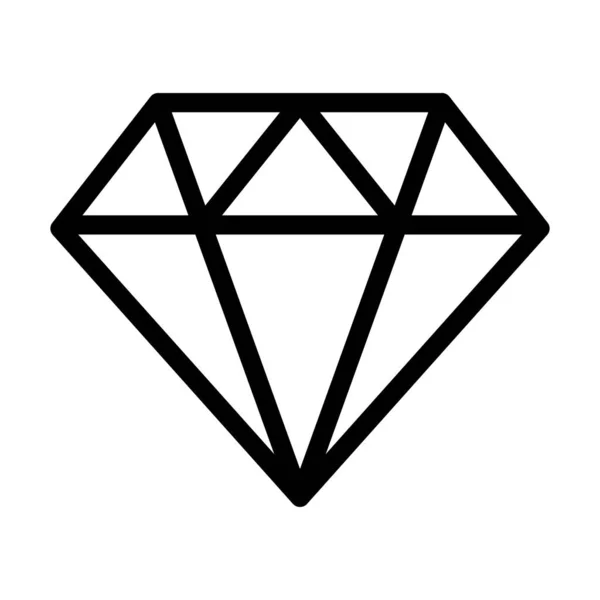 Ícone Grosso Linha Vetor Diamante Para Uso Pessoal Comercial — Vetor de Stock