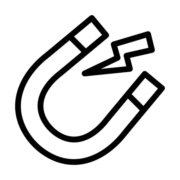 Magnet Vector Thick Line Icon Für Den Persönlichen Und Kommerziellen — Stockvektor