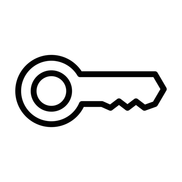 Key Vector Thick Line Icon Für Den Persönlichen Und Kommerziellen — Stockvektor