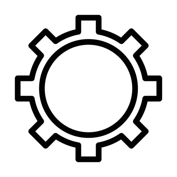 Gear Vector Thick Line Icon Für Den Persönlichen Und Kommerziellen — Stockvektor