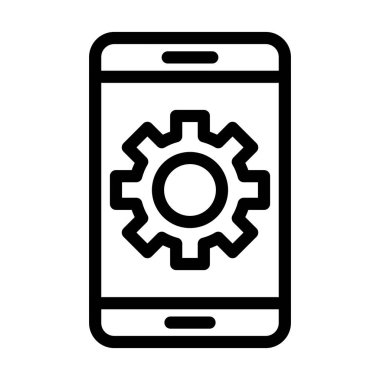 Kişisel ve ticari kullanım için Vektör Kalın Çizgi Simgesi Ayarlanıyor