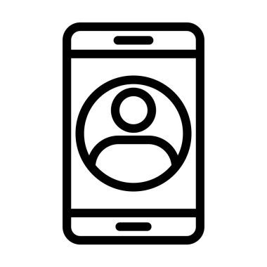 Kişisel ve Ticari Kullanım İçin Akıllı Telefon Destek Vektörü Kalın Çizgi Simgesi