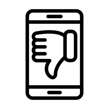 Kişisel ve Ticari Kullanım İçin Vektör Kalın Çizgi Simgesinden Hoşlanmayan