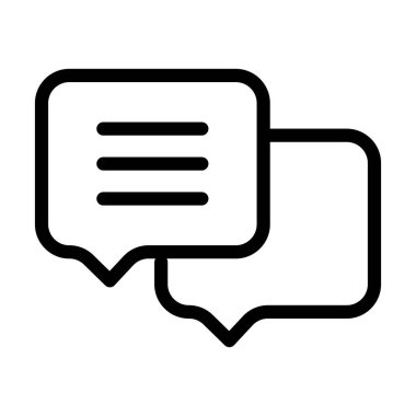 Kişisel ve Ticari Kullanım İçin Konuşma Vektörü Kalın Çizgi Simgesi