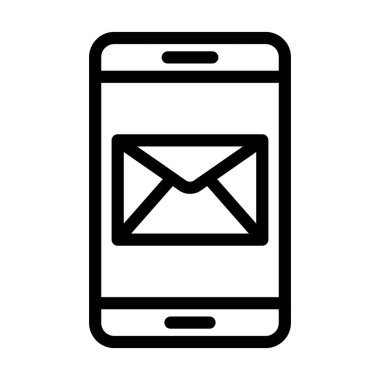 Kişisel ve ticari kullanım için E- posta Vektörü Kalın Çizgi Simgesi